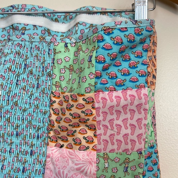 VINEYARD VINES SEASIDE PATCHWORK STRAPLESS DRESS COASTAL BARBIE MINI - Picture 4 of 8